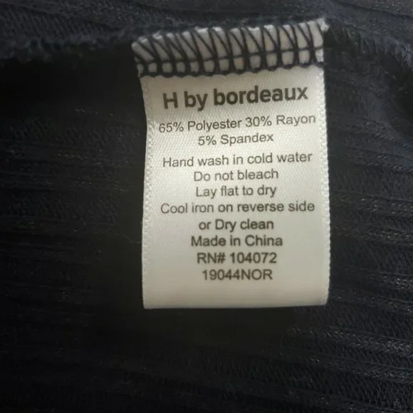 H by Bordeaux Navy Long Sleeve Cozy Mixed Rib Waterfall Cardigan Size XS - Picture 9 of 10